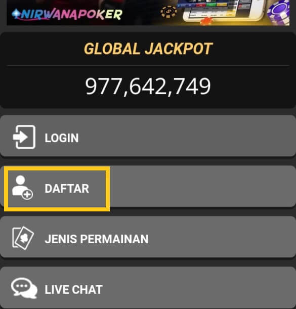 Tombol Untuk Mendaftar Idn Poker