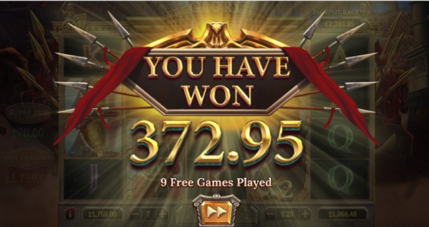 animasi menang game slot